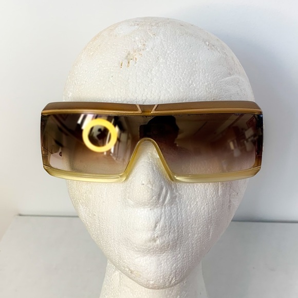 Jimmy Choo Sheild Sunglasses Spark/S NSZJ5 Gold - Picture 10 of 13